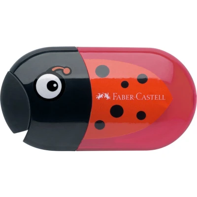 Afbeelding van Faber Castell Slijper+gum FC Lieveheers beestje 2 gaats