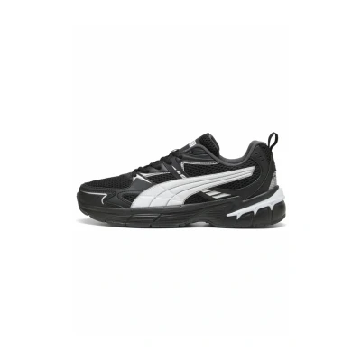 Afbeelding van Puma Milenio TECH Sneakers laag, Maat: 41, Black white silver Kunststof/ textiel