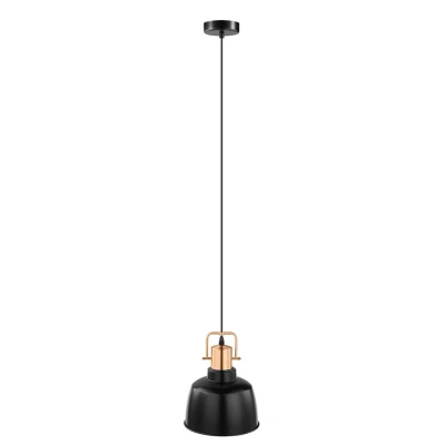 Afbeelding van EGLO Vintage Bodmin Hanglamp 1 Lichts Zwart, Koper