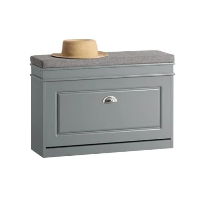 Afbeelding van SoBuy FSR82 L HG Schoenenbank met inklapbare lade en zitkussen, 75 x 24 51 cm, grijs