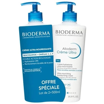Afbeelding van Bioderma Atoderm Ultra Hydraterende Crème Voedend Set van 2 x 500 ml