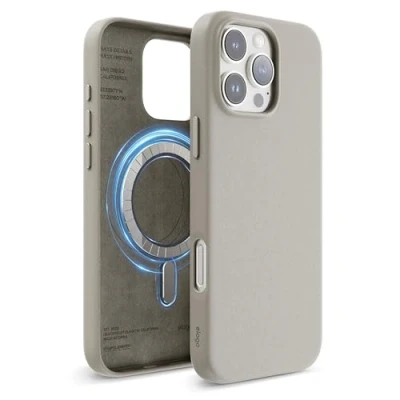 Afbeelding van elago iPhone 16 Pro Max 6,9 inch magnetische leren beschermhoes, compatibel met alle MagSafe accessoires, geïntegreerde magneten, veganistisch leer, schokbestendig, waterdicht