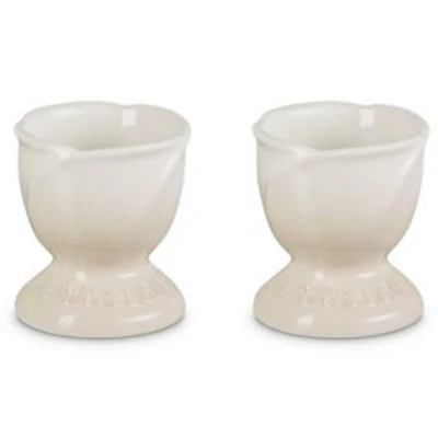Afbeelding van Le Creuset Jardin Eierdopjes 2 Delig in Aardewerk Meringue