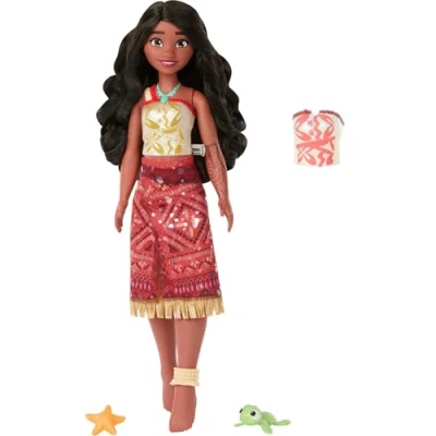 Afbeelding van Disney Princess Spielzeuge aus Vaiana 2, schwimmende Tautai Modepuppe mit 2 Zubehörteilen und Oberteil