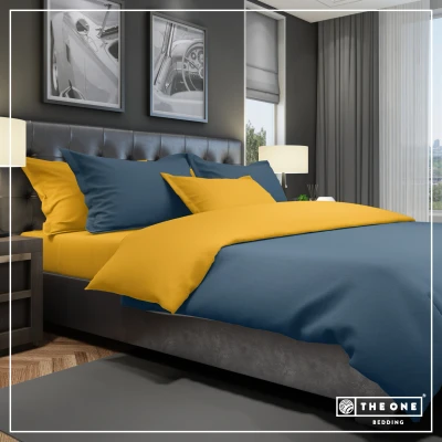 Afbeelding van The One Dekbedovertrek 240 x 220 cm Classic Indigo Blue / Gold