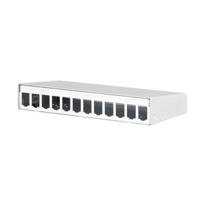 Afbeelding van Metz Connect 130861 1202 E 12 poorten Netwerkpatchpaneel Zonder connectoren 1 HE Zilver (metallic)