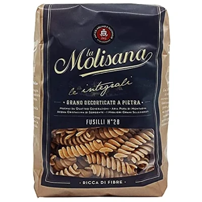 Afbeelding van La Molisana, Fusilli Integrali nr. 28, volkorenpasta van alleen Italiaanse korrel, brons, rijk aan vezels, ruw en hardnekkig met uitstekende bakgrip, 500 g