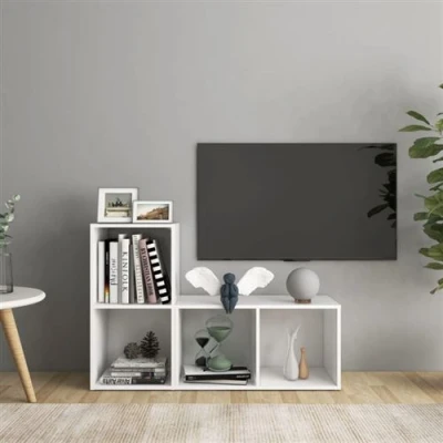 Afbeelding van vidaXL Tv meubelen 2 st 72x35x36,5 cm bewerkt hout wit