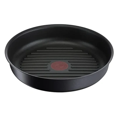 Image de Poêle grill fonte d&#039;aluminium Tefal Ingenio Eco Resist 26 cm Noir