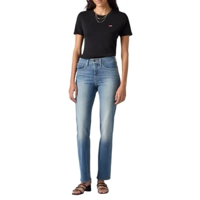 Image de Levi&#039;s Femme Jeans 314 Shaping Straight, Smudged Line, 28W / 32L