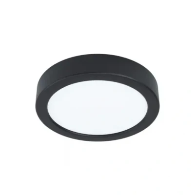 Afbeelding van EGLO led Fueva 5 Plafondlamp, 1 lichtpunt, moderne opbouwlamp van staal met een kunststof lichtoppervlak, plafondlamp in zwart en wit, diameter 16 cm, neutraal wit