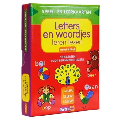 Afbeelding van Speel en leerkaarten Letters woordjes leren lezen Vanaf 5 jaar