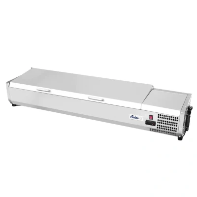 Afbeelding van Hendi Opzetkoelvitrine GN 1/3, RVS, 39,5(b)x140,5(d)x29(h)cm, 6x 233955