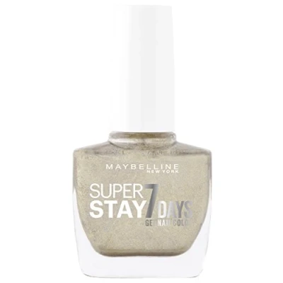Afbeelding van Maybelline New York Make Up Superstay Forever Strong 7 Days Finish Gel Polish met extra sterke grip, zonder uv lamp, glitter, goud, 10 ml