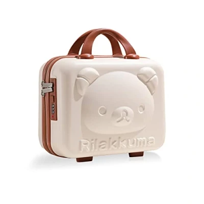 Afbeelding van Balakaka Vanity Hard reiscadeau voor meisjes, dames, robuust, schattig en draagbaar, cosmeticatas, make uptas met combinatieslot, Beige, Koffer