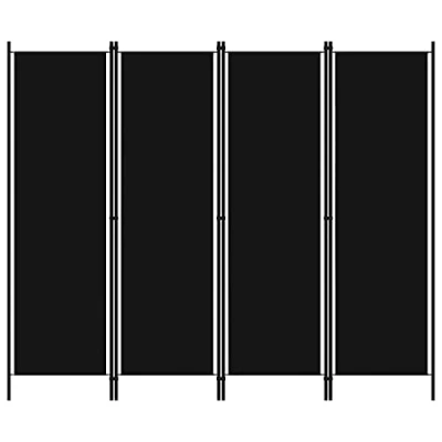 Afbeelding van vidaXL Scheidingswand, 4 panelen, 200 x 180 cm, zwart