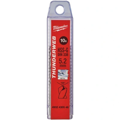 Afbeelding van MILWAUKEE 4932430548 THUNDERWEB metaalboor DIN 338 TW 5,2x86mm (10 st.)