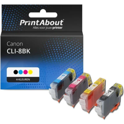 Afbeelding van Huismerk Canon CLI 8BK Inktcartridge 4 kleuren Voordeelbundel