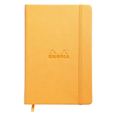 Afbeelding van Rhodia Webbie Hardcover Dot Grid 5 1/2 X 8 1/4 A5 Orange Cover Notebook