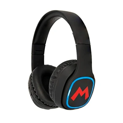 Afbeelding van OTL Technologies TWEEN Super Mario Icon Bluetooth hoofdtelefoon (opvouwbaar, gevoerde hoofdband, elegant design, batterijduur tot 30 uur, voor jongeren en volwassenen), zwart