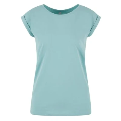 Afbeelding van Build Your Brand T shirt voor dames met verlengde schouder, Bluemint