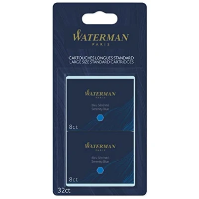 Afbeelding van Inktpatroon Waterman internationaal Florida blauw blister 4x8 stuks