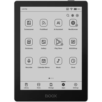 Afbeelding van Boox Go 6 6&quot; e inkt reader Zwart Android 12, Play Store