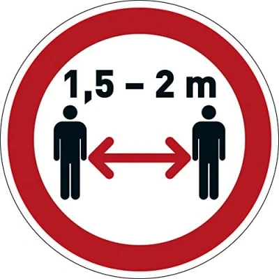 Afbeelding van Durable vloersticker 1,5/2 m afstand bewaren 43 cm