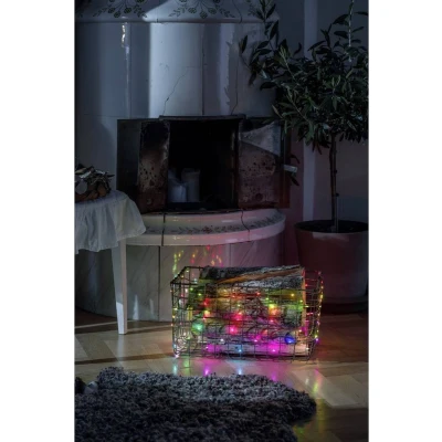 Afbeelding van Konstsmide 6333 590 Micro lichtketting Binnen werkt op het lichtnet Aantal lampen 50 LED Meerkleurig Verlichte lengte: 4.9 m