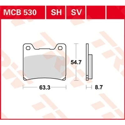 Afbeelding van TRW Sinter Street MCB530SV Remblokkenset