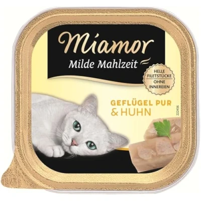 Afbeelding van 16x100g Milde Maaltijd Puur Gevogelte &amp; Kip Miamor Kattenvoer nat