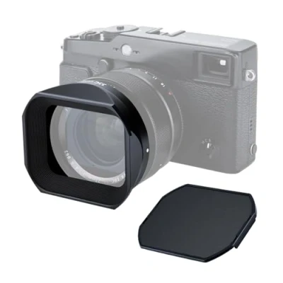 Afbeelding van JJC Zwarte Lens Hood &amp; Cap Kit voor Fujifilm Fujinon XF 23mm F1.4 R WR, 56mm F1.2 en APD Vervangt LH XF23