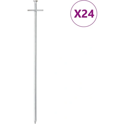 Afbeelding van Tentharingen 24 st 6 mm 29,5 cm gegalvaniseerd staal