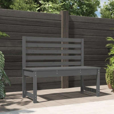 Afbeelding van Tuinbank 109 cm massief grenenhout grijs
