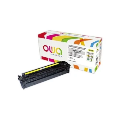 Image de OWA Jaune compatible remanufacturé cartouche de toner (alternative pour : HP CB542A) pour Color LaserJet CM1312 MFP CM1312nfi CP1215 CP1515n CP1518ni