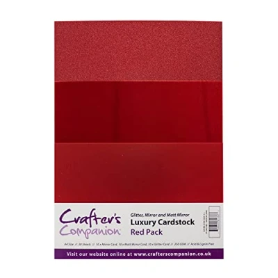 Afbeelding van Crafter&#039;s Companion Luxury Cardstock Red Pack A4