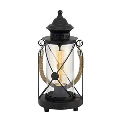 Afbeelding van EGLO Bradford Tafellamp E27 Ø 14 cm Zwart
