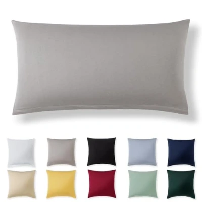 Afbeelding van Alreya Taie d&#039;oreiller de 40 x 80 cm, gris clair, 100 % jersey coton, Super doux, Avec fermeture éclair