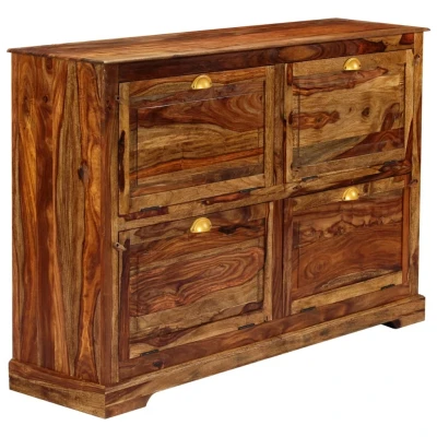Afbeelding van Schoenenkast 140x35x90 cm massief sheeshamhout
