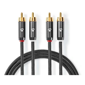 Afbeelding van Tulp kabel Nedis 5 meter (Stereo, 100% koper, Verguld)