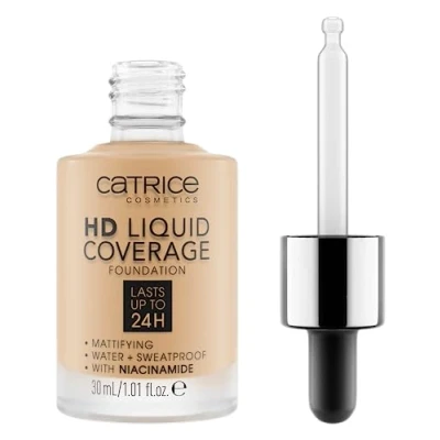 Afbeelding van Catrice Hd Liquid Coverage Foundation Lasts Up Tp 24h 036 Hazelnut 30ml