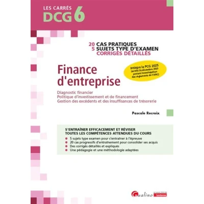 Image de DCG 6 Exercices corrigés Finance d&#039;entreprise