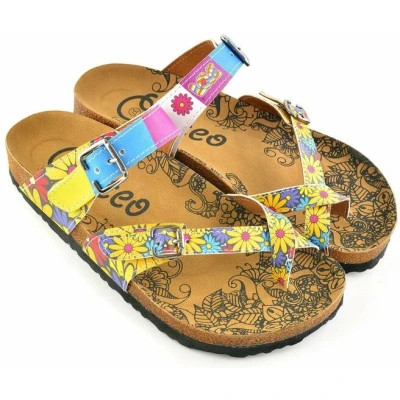 Afbeelding van GOBY Flowers Slippers Sandalen Hoge kwaliteit Handmade Maat 35