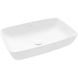 Afbeelding van Villeroy &amp; Boch Artis opzetwastafel rechthoekig ceramic+ zonder