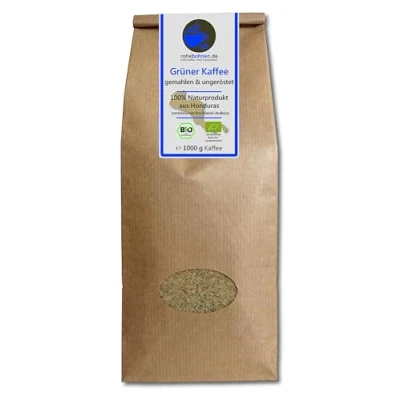 Afbeelding van Gemalen biologische groene koffie Honduras (gemalen 1000 g) GMP gecertificeerd