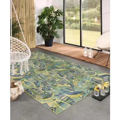 Afbeelding van Buitenkleed Visjes Verano Blauw/groen 80x150 Cm