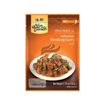 Afbeelding van Asian Home Gourmet Indonesische Rendang Curry Gulai 12 x 50 g Food Lovers