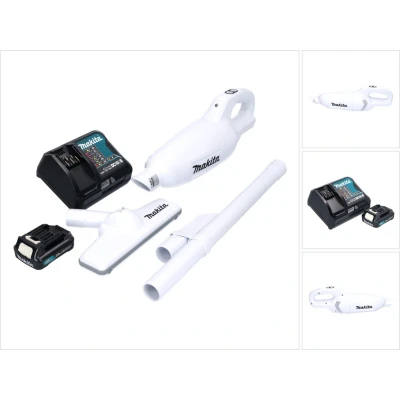 Afbeelding van Makita CL108FDSAW steelstofzuiger &amp; elektrische bezem Wit 0,6 l