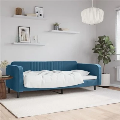 Afbeelding van vidaXL Slaapbank 90x200 cm fluweel blauw
