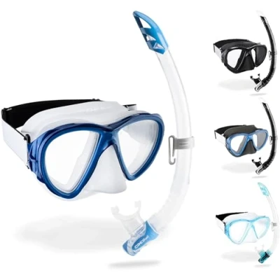 Afbeelding van Cressi FIJI GAMMA snorkelset Transparant Blauw